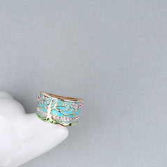 Retro Resin Floral Ring - Creative Women's Jewelry