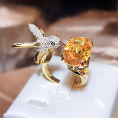 Saint Mary's Hummingbird Ring for Women's Fashion