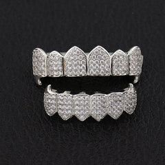 Hip Hop Grillz with Copper and Gold Tooth Decor
