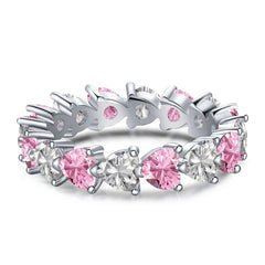 Sterling Silver Zircon Ring for Women's Fashion