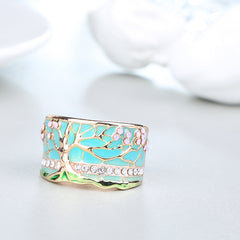 Retro Resin Floral Ring - Creative Women's Jewelry