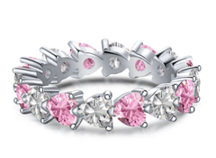 Sterling Silver Zircon Ring for Women's Fashion