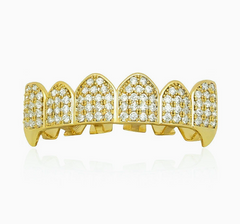 Hip Hop Grillz with Copper and Gold Tooth Decor